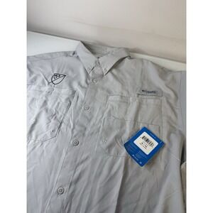 Mens Columbia PFG Short Sleeve Button Up MLS Soccer New With Tags Size XL